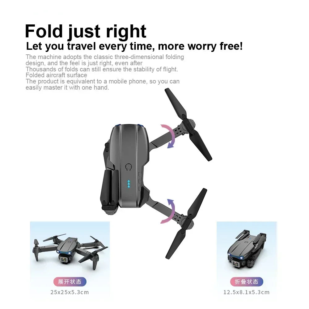 E99 Pro Drone With 4K Dual Camera Wifi Optical Flow And Obstacle Avoidance For Aerial Photography Quadcopter For Birthday Gift ﻿