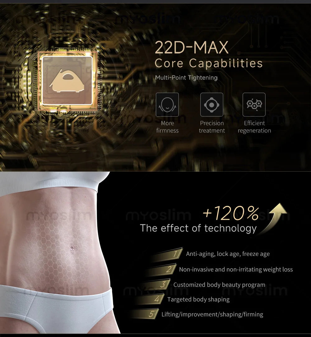 22D MAX HIFU Beauty Equipment Machine for Facial Tightening Slimming And Fat Reduction Latest Model