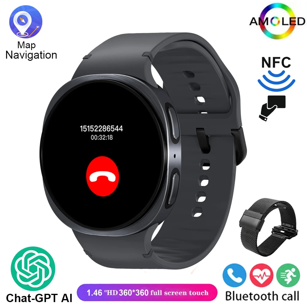 New Original Smart Watch 8 Men GPS Track NFC Bluetooth Call 40mm AMOLED Fitness Sport Tracker Health Smartwatch For Android Ios