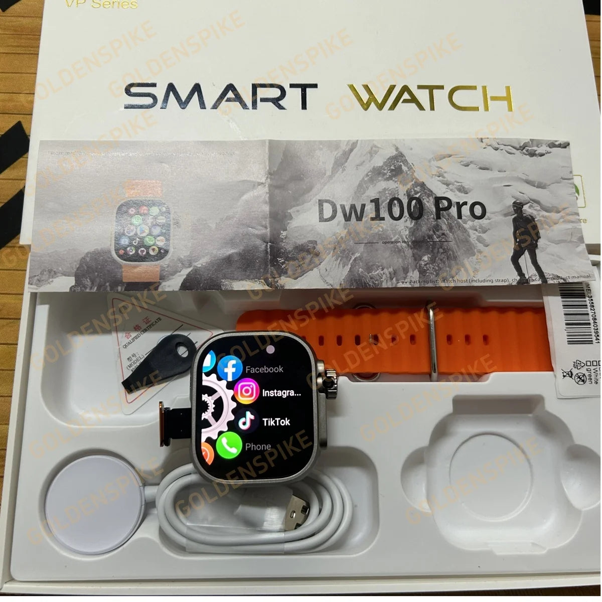 DW100 Pro Android Smartwatch Fingerprint Unlock Control Smart Watch 256GB ROM Free Download App WIFI GPS Camera 2.29inch Amoled