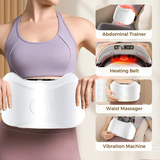 Electric Wireless Abdominal Massager for Fat Burning & Digestion 3-gear Speed Adjustable Lazy Workout HomeFitness Body Sculpting