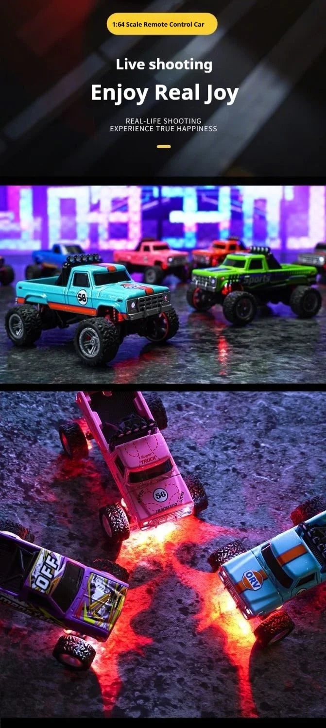 New RC Car MINI Alloy 1/64 Remote Control Car Convenient to Carry 60 Minutes of Work Time Children's Gifts Electronic Toys