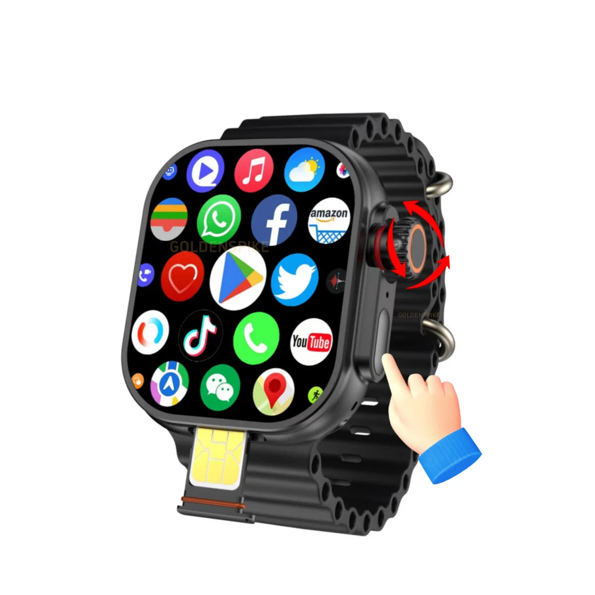 S11 Ultra Smart Watch 2.26 inch Amoled 490*580 Smartwatch With 4G 5G LTE Sim Card Touch encoder GPS precise position 2000Mah