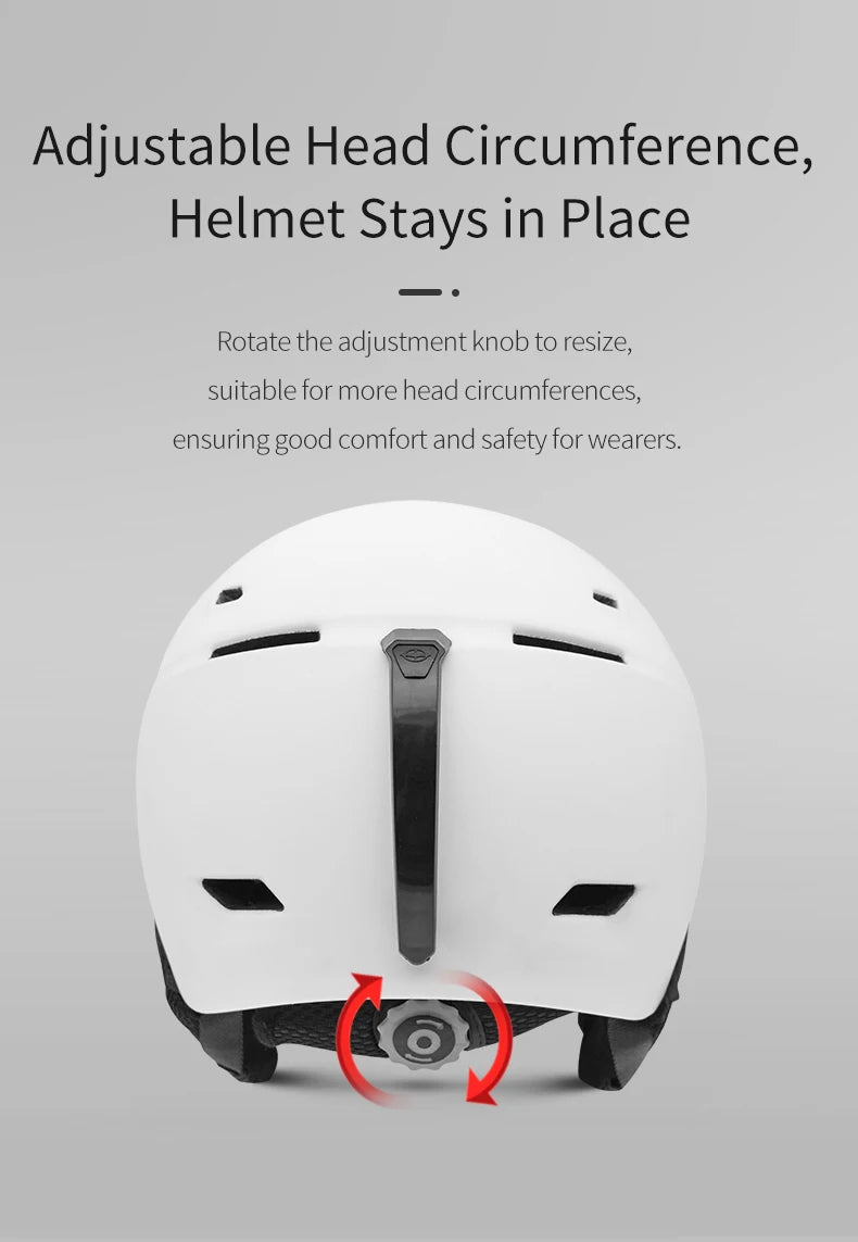 MOON-Professional Ski Helmet for Adult and Youth, Universal for Skateboard, Snowboard, Snow Equipment, Warm, Winter