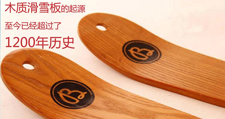 лыжи Fashion High Quality Log Manchurian Ash Ski Double Board Adults and Children Wooden Ski/Snowboard Skis