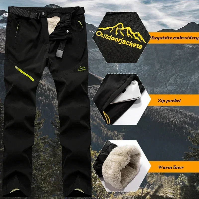 Winter Women Ski Pants Outdoor Windproof Waterproof  Warm 2 in 1 Snow Trousers  Female Ski Snowboard Pants Brand