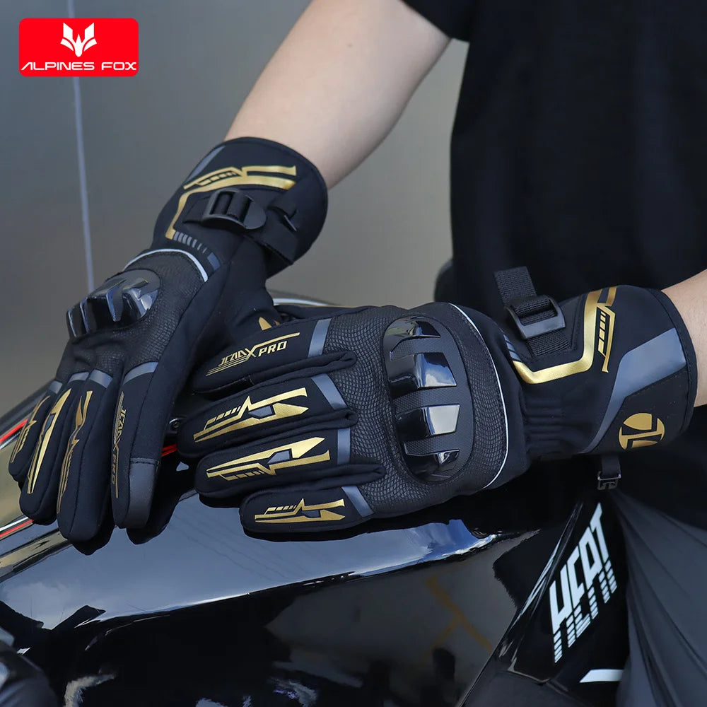 2025 Winter Men Motorcycle Gloves Women Waterproof Warm Moto Guantes Touch Screen Motorbike Riding Glove Carbon Fiber Protective