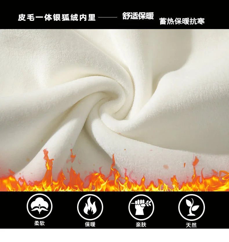New Trendy Windproof And Warm Rabbit Ear Snow Clothes Men's And Women's Velvet Ski Clothes Set Couple Snow Clothes