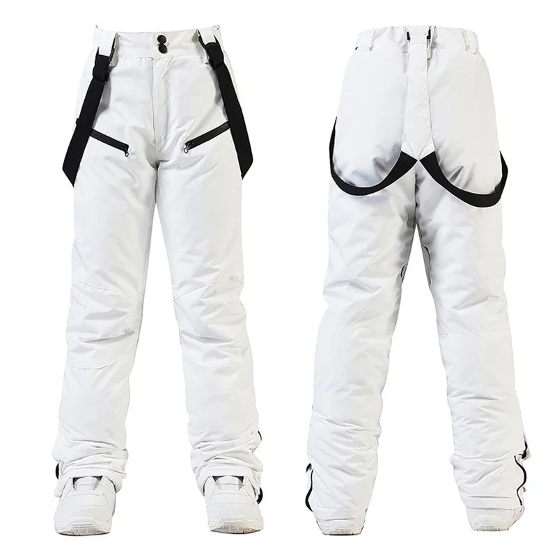 Winter Unisex Ski Pants Windproof Waterproof Snowboard Wear Outdoor Warm Snow Sports Pants Men Women Skiing Trousers