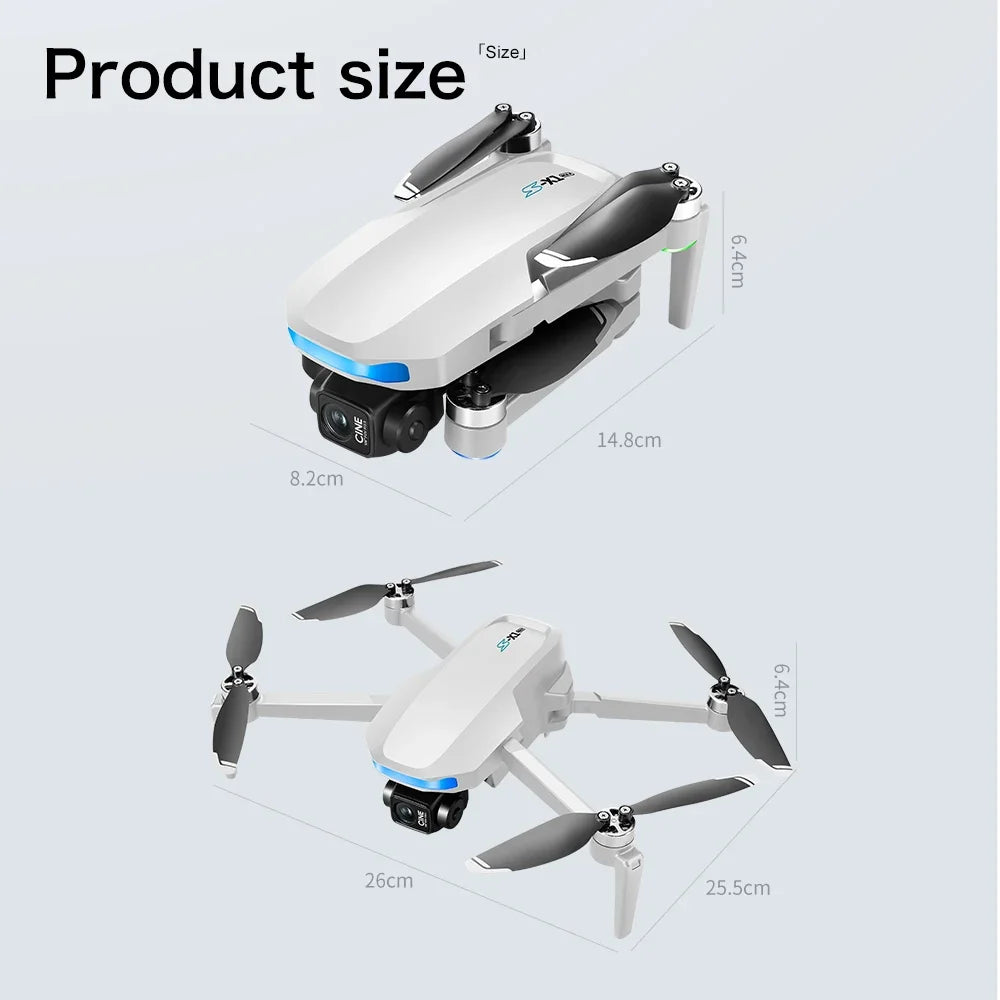 S-X1 MAX GPS Drone 4K Camera 3-Axis Gimbal EIS 5KM Digital Transmission Brushless Motor Quadcopter with 4.5" Screen Remote 231g