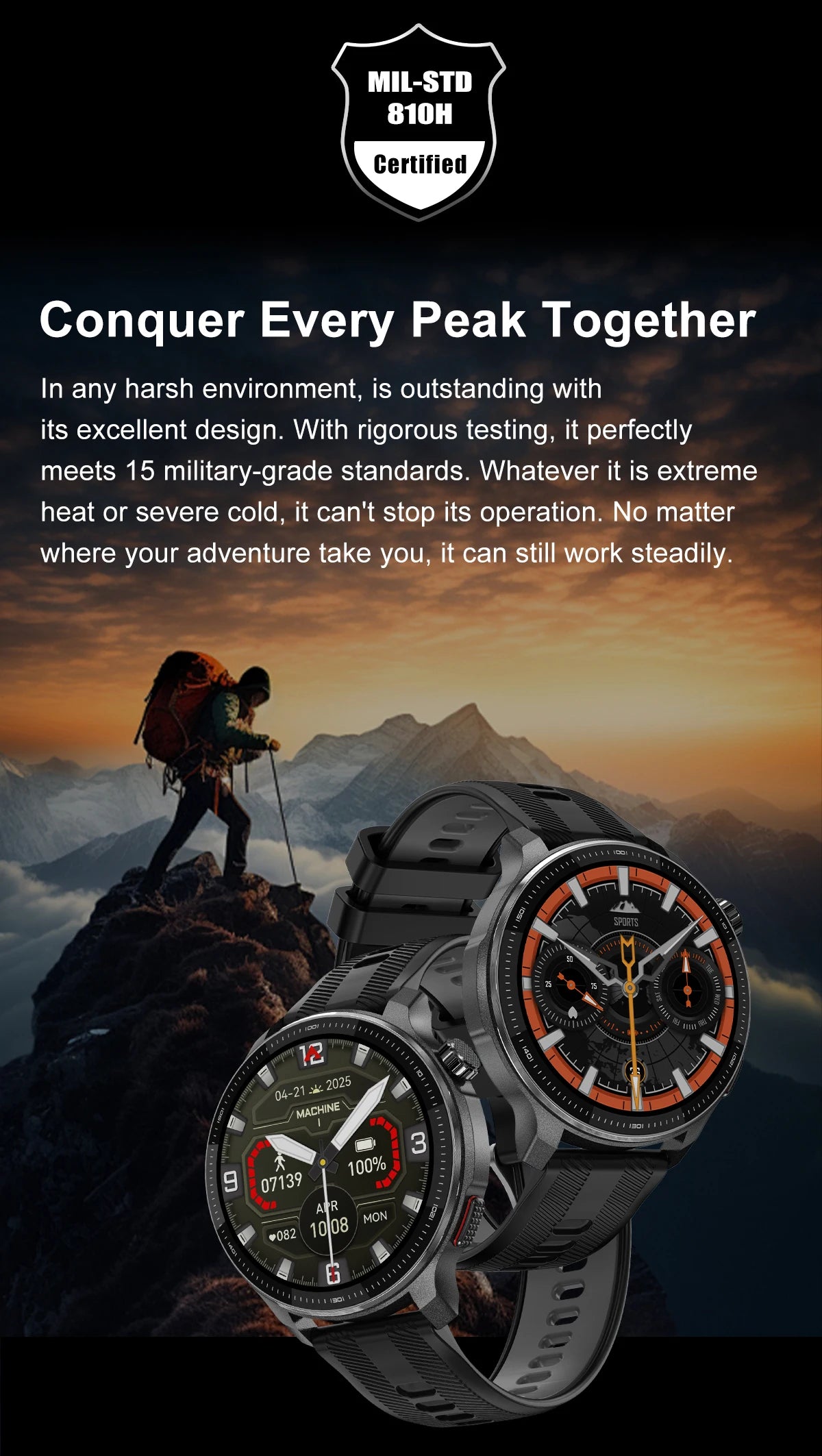 Newly T-Rex3 Ultra 4GB Memory GPS Sports Smart Watch Offline Map 1.43" AMOLED Display 3ATM Flash Charge Fitness Call Smartwatchs
