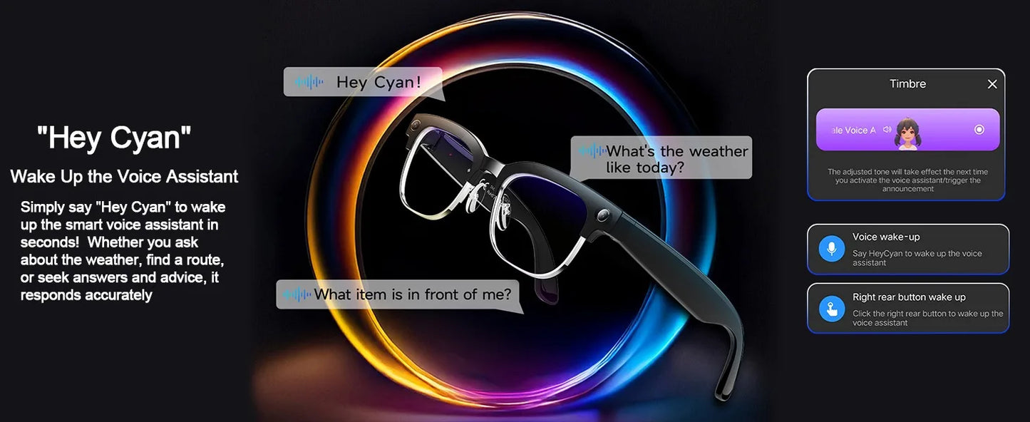 2025 New Upgrade Smart Glasses With Camera Video Recording AI Photo Recognition Bluetooth Call Translation Voice Sunglasses Man