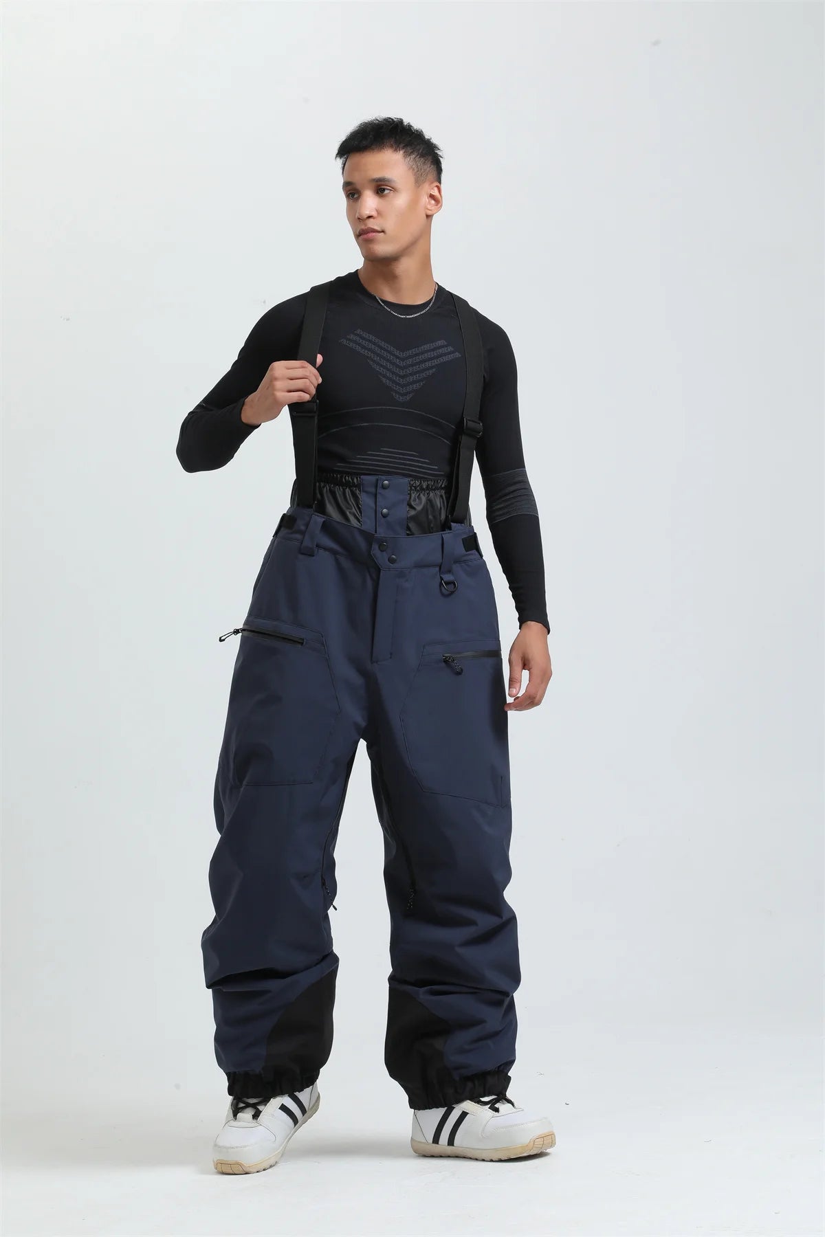 Gsou Outdoor Sport Mountain Female Ski Pants Winter Waterproof Men Women Snowboard Overalls Suspender Snowpants Warmth -40 degre