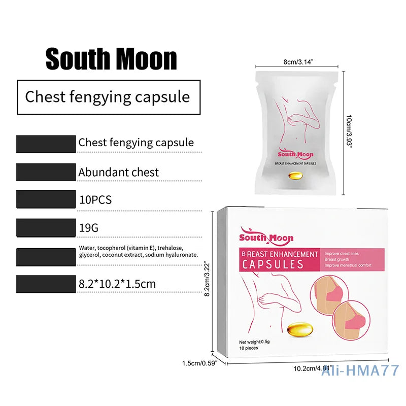 Breast Enhancement Capsules Enlargement Stretch Size Bust Tighten Help Growth Balance Uneven Breasts Estrogen Chest Firmer Pills