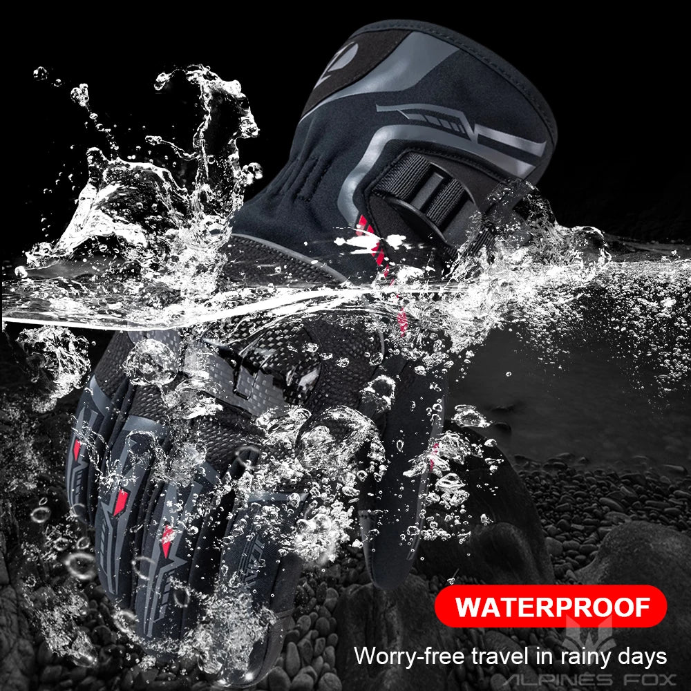 2025 Winter Men Motorcycle Gloves Women Waterproof Warm Moto Guantes Touch Screen Motorbike Riding Glove Carbon Fiber Protective
