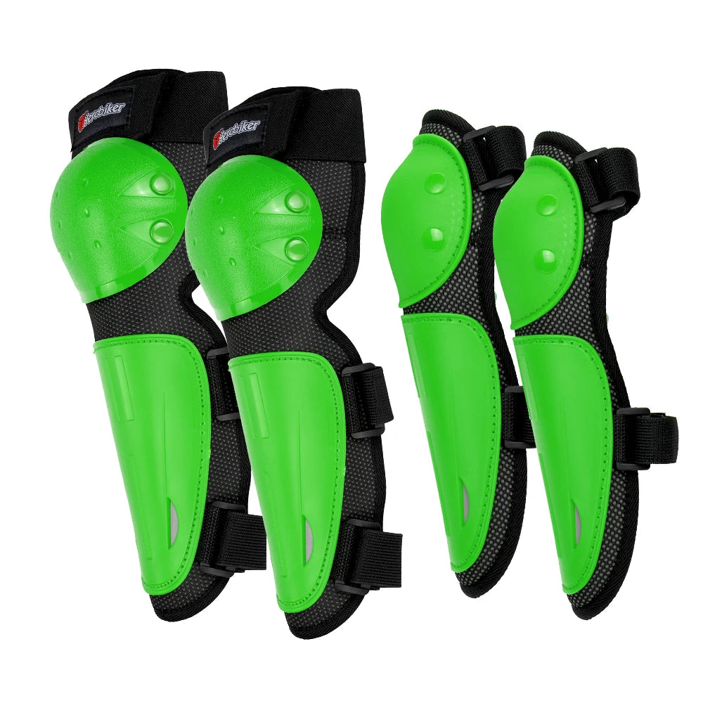 Kid's Motorcycle Armor Vest Protection Motocross Body Armor Jacket Protective Armors Riding Kneepads Moto Full Armor Children