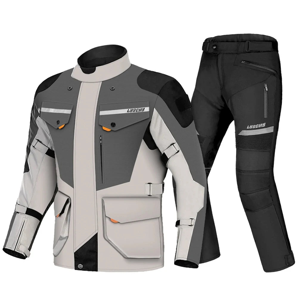 Motorcycle Jacket Motocross Jacket Pants Suit Waterproof Moto Jacket Racing Motorbike Jacket Riding Protection Men Women