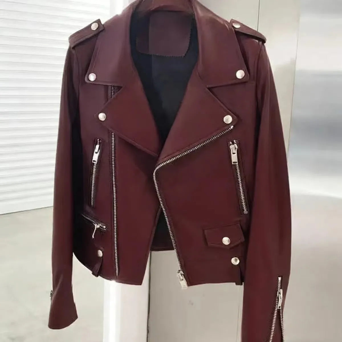 Men's PU Motorcycle Leather Jacket Thickened Autumn New Style Casual Versatile Slim Fit Large Size Men's Leather Jacket