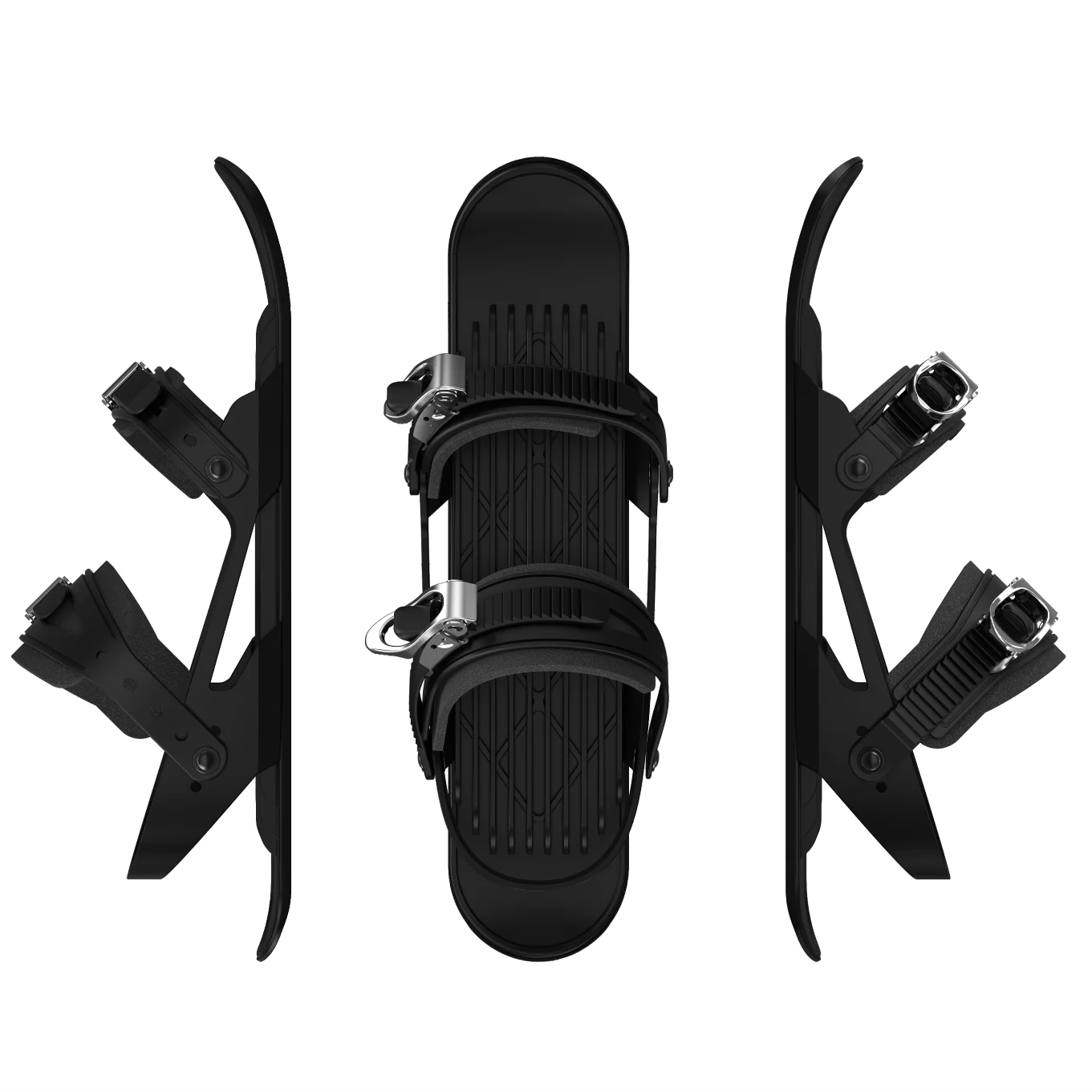 1 Pair Snow Skates for Adults, Mini Short Skiboard Snowblades with Adjustable Bindings, Portable Snow Skiing Boarding Shoes Men