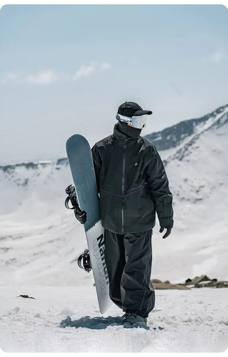 Ski Pants Men's Women's Single Board Waterproof Loose Fit Wear Resistant Professional Double Board Ski Pants