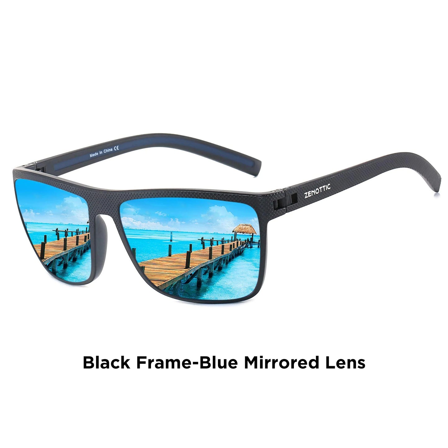ZENOTTIC Retro Square Polarized Prescription Sunglasses Fashion Lightweight TR90 Progressive Optical Sun Glasses for Women Men