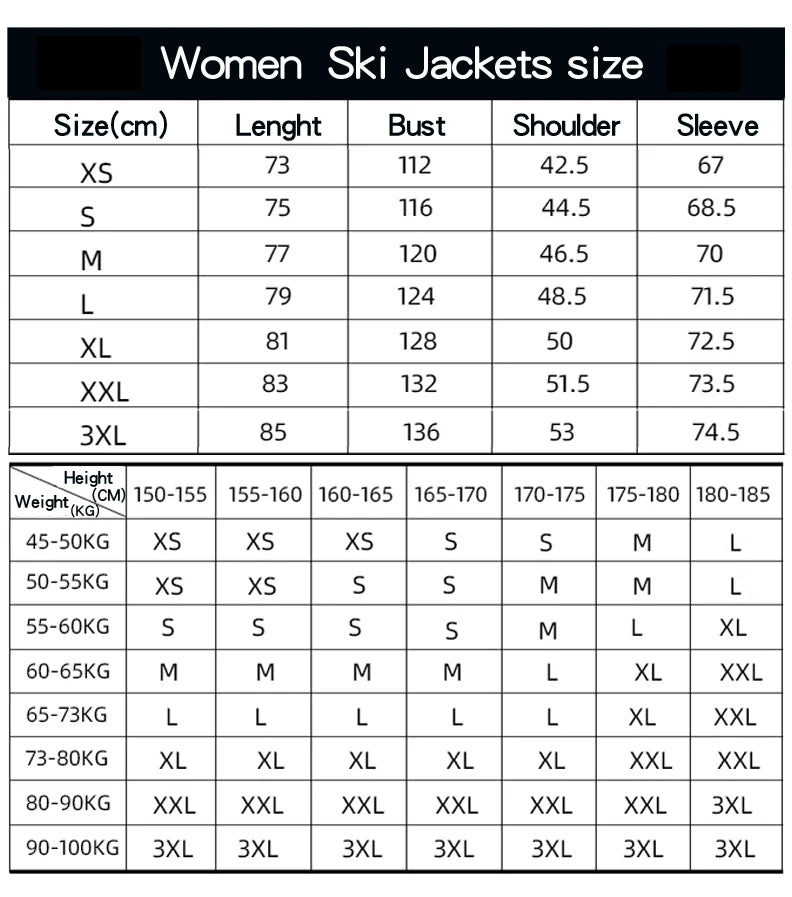 Ski Suit Women Winter Warm Waterproof Outdoor Sports Snow Jackets and Pants Hot Ski Equipment Snowboard Down Jacket Female Brand