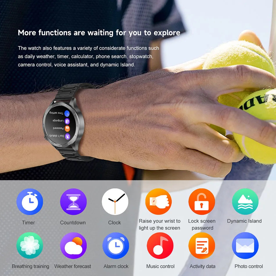 2025 New OPPO X2 Smart Watch Men's GPS Sports IP68 Waterproof Compass Heart Rate Blood Oxygen Bluetooth Call Smartwatches IOS