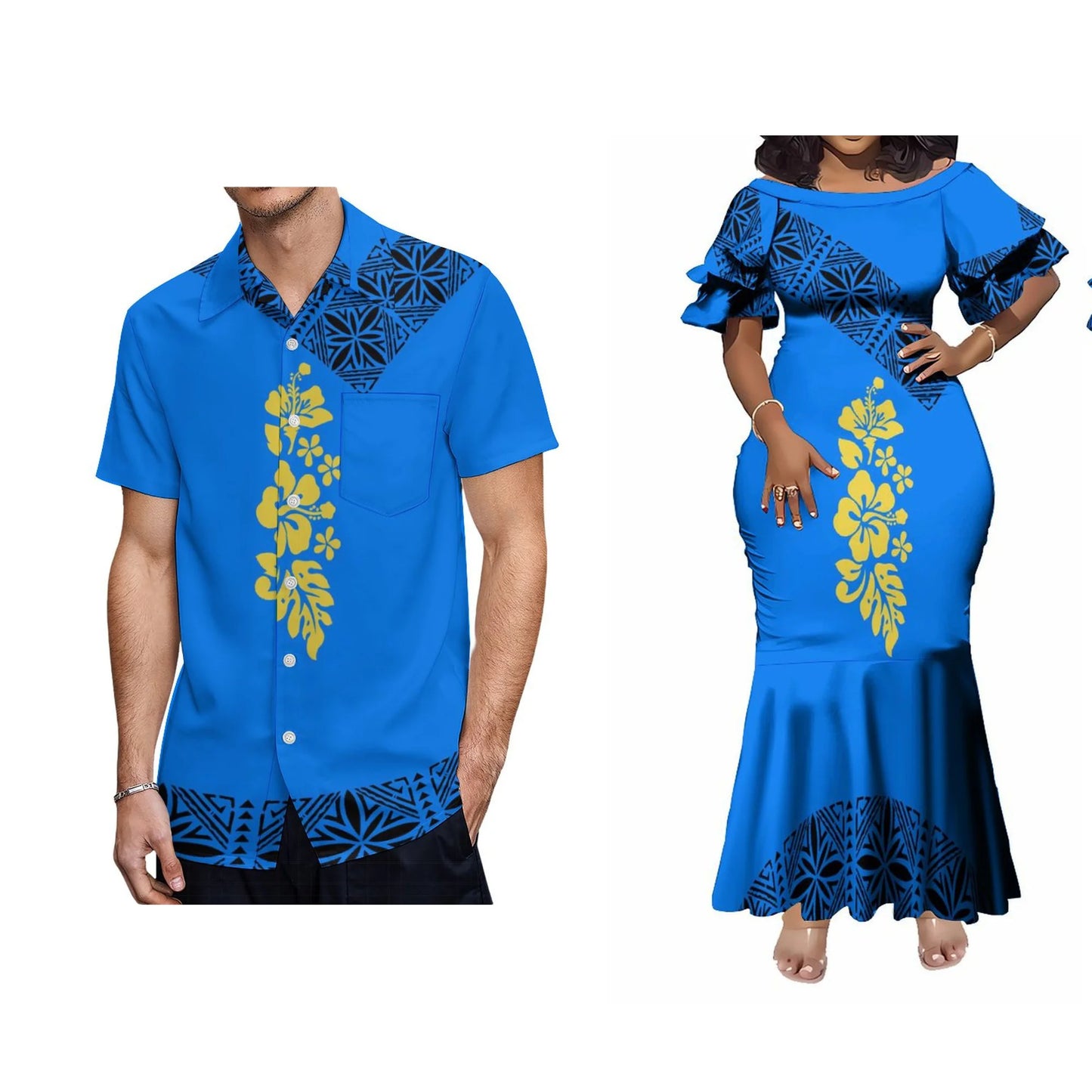 Factory Wholesale Custom Boat Neck Double Flare Sleeve Long Fishtail Ladies Dress Women Elegant Mermaid Evening Party Dress