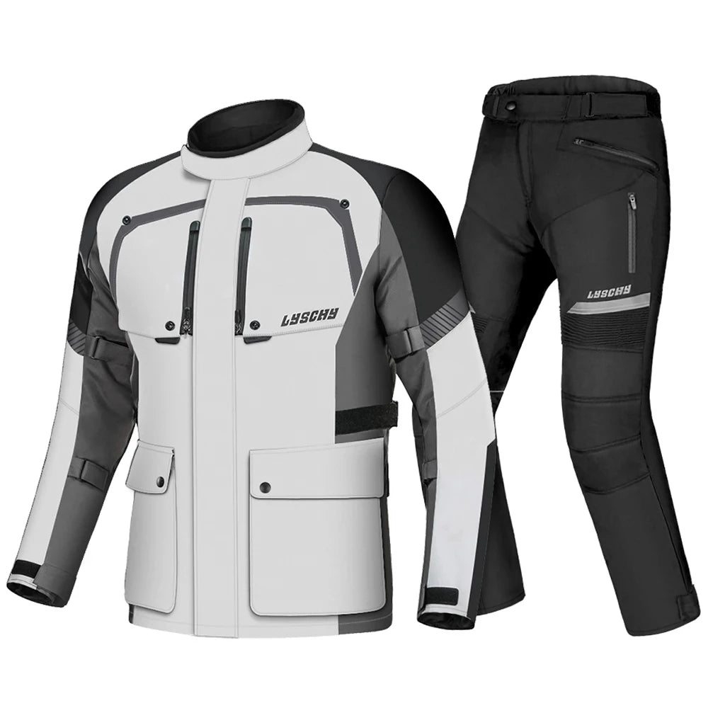 Motorcycle Jacket Motocross Jacket Pants Suit Waterproof Moto Jacket Racing Motorbike Jacket Riding Protection Men Women