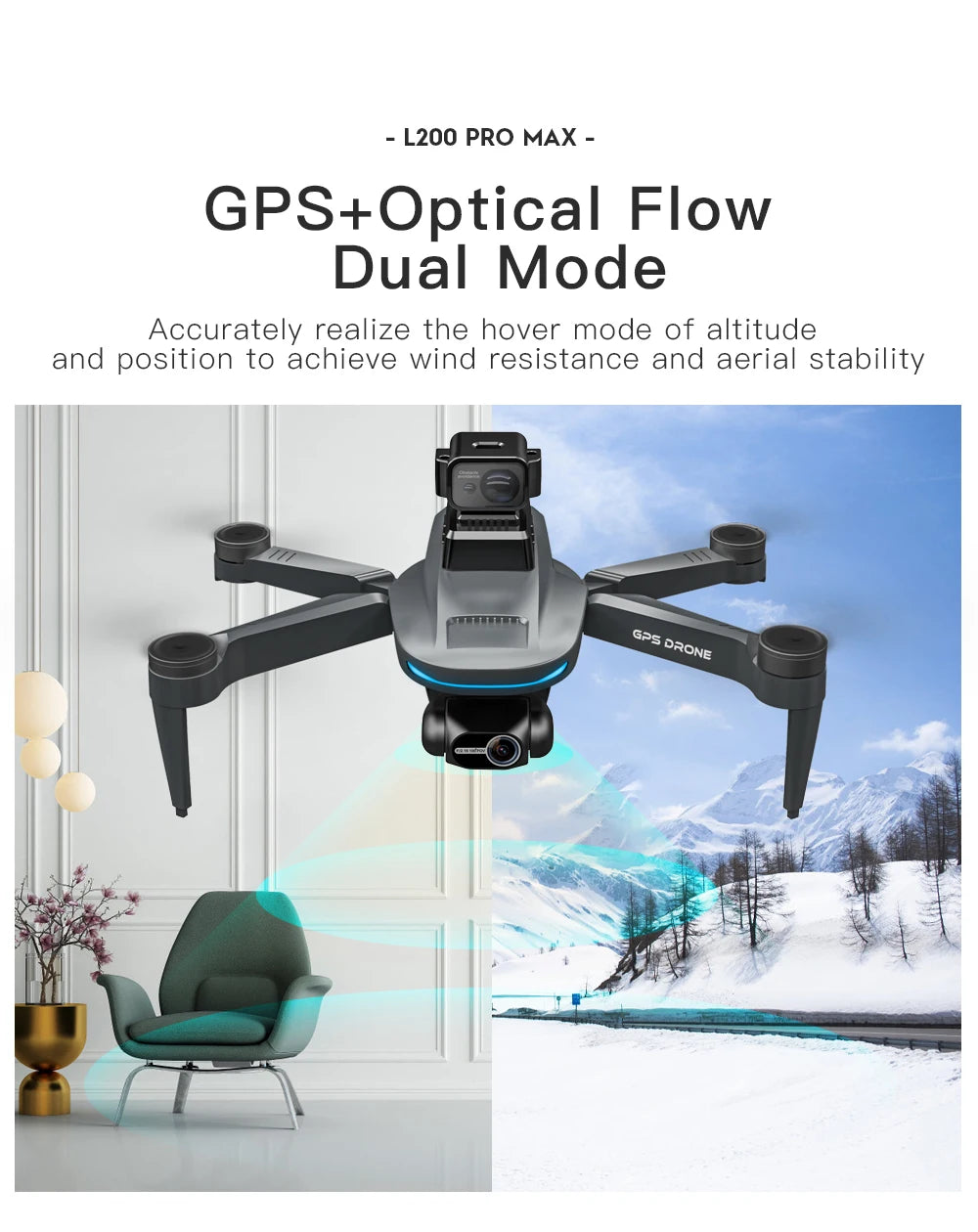 L200 PRO MAX Drone 4K HD Profesional GPS Brushless MotorQuadcopter 2-Axis Gimbal FPV 360°  laser Obstacle Avoidance RC Drone