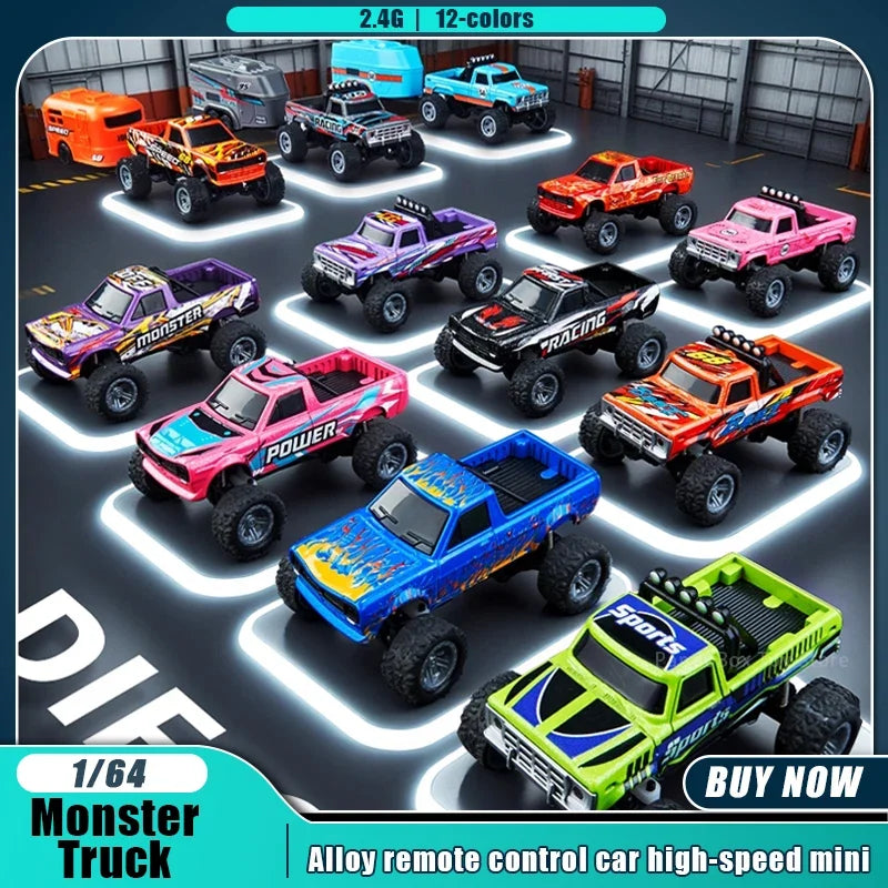 New RC Car MINI Alloy 1/64 Remote Control Car Convenient to Carry 60 Minutes of Work Time Children's Gifts Electronic Toys