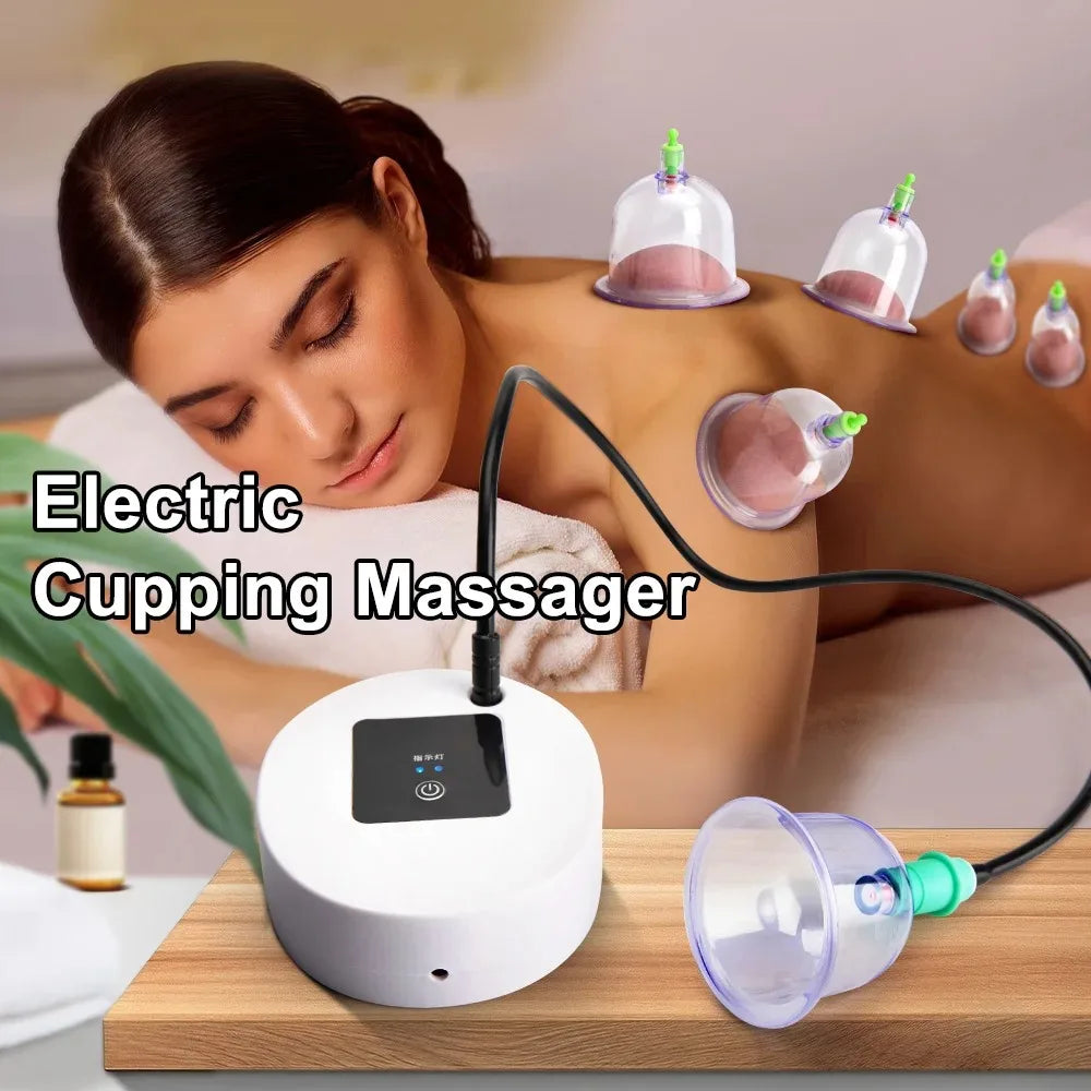 Tuhopeta Electric Vacuum Cupping Body Massager jar Suction Scraping Cup Fat Burner Therapy Anti Cellulite Slimming Body Cans