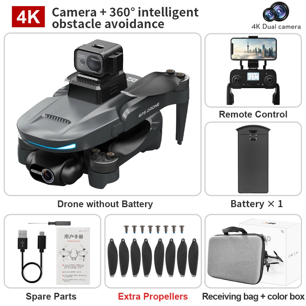 L200 PRO MAX Drone 4K HD Profesional GPS Brushless MotorQuadcopter 2-Axis Gimbal FPV 360°  laser Obstacle Avoidance RC Drone