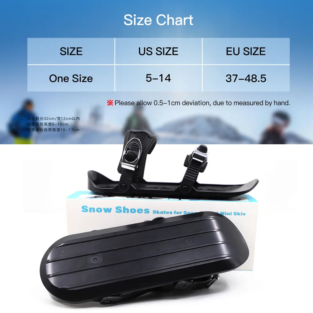 Mini Adjustable Short Skis Skates for Snow Snow Shoes Mini Skis Shoes Snow Walking Shoes for Winter Outdoor Sports