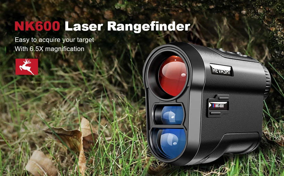 REVASRI Golf Laser Rangefinder Rechargeable 600M/1000M 6X Magnification Monocular Telescope Range Finder for Outdoor Sports