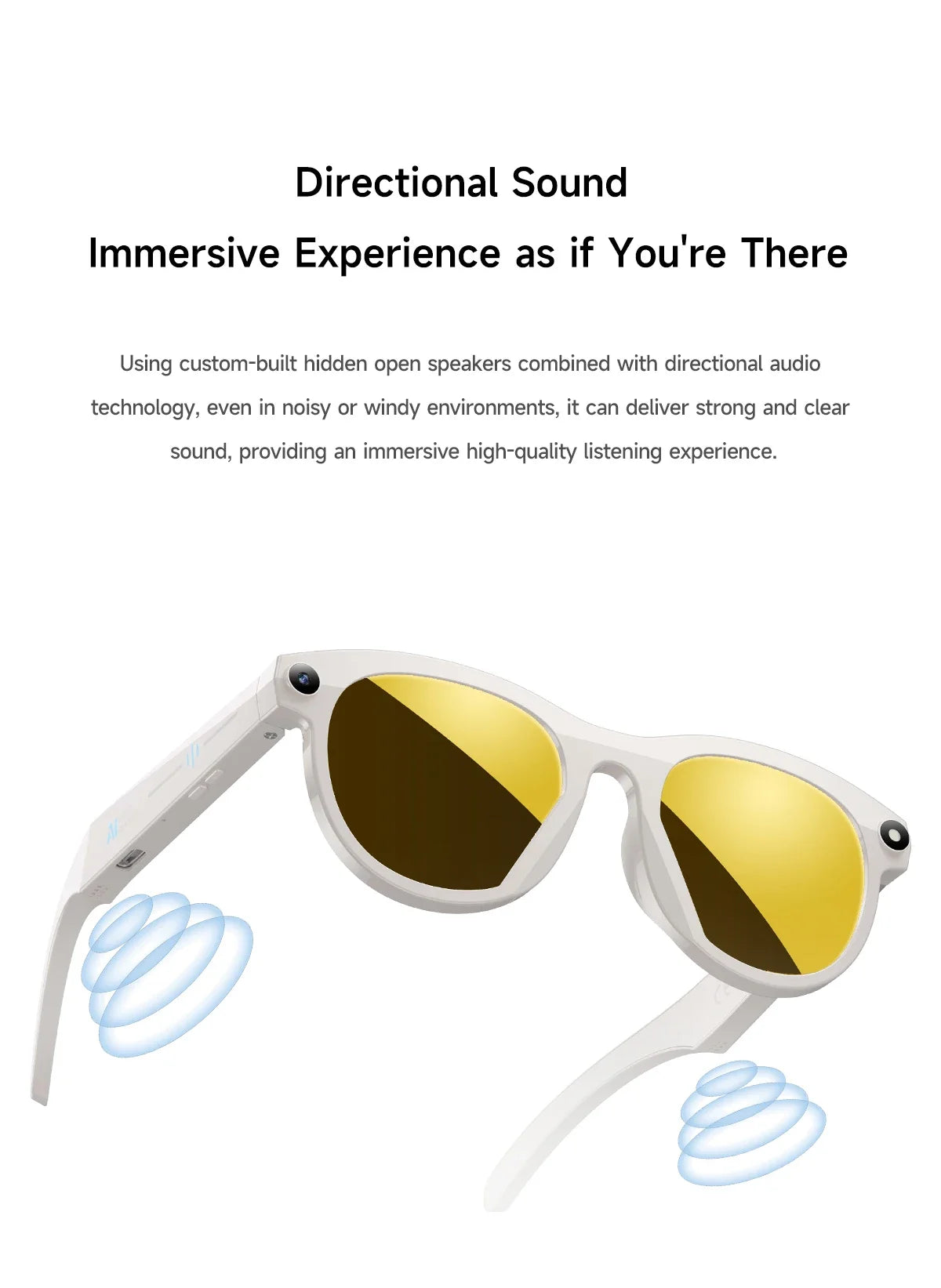 New Smart Glasses Men 8MP Camera WiFi Bluetooth Touch Control IP65 Waterproof AI Translation Noise Cancelling AI Glasses Women