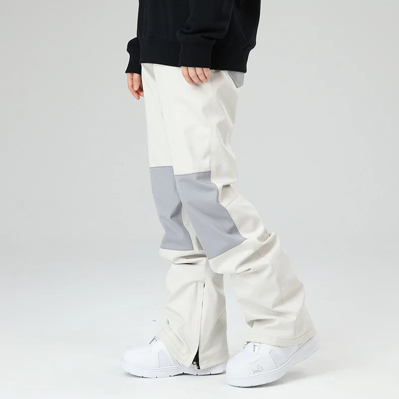 スノーボードウェア 보드복 Slim Fit Ski Pants for Men And Women Waterproof Thermal Stitching Skiwear