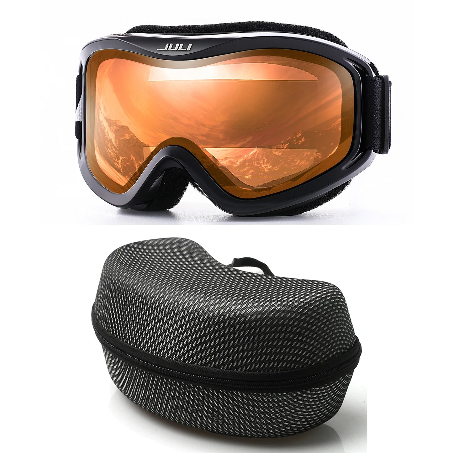 MAXJULI Professional Ski Goggles Double Layer Anti-Fog UV400 Lens Snowboarding Snow Winter Sports Goggles for Men Women BBS