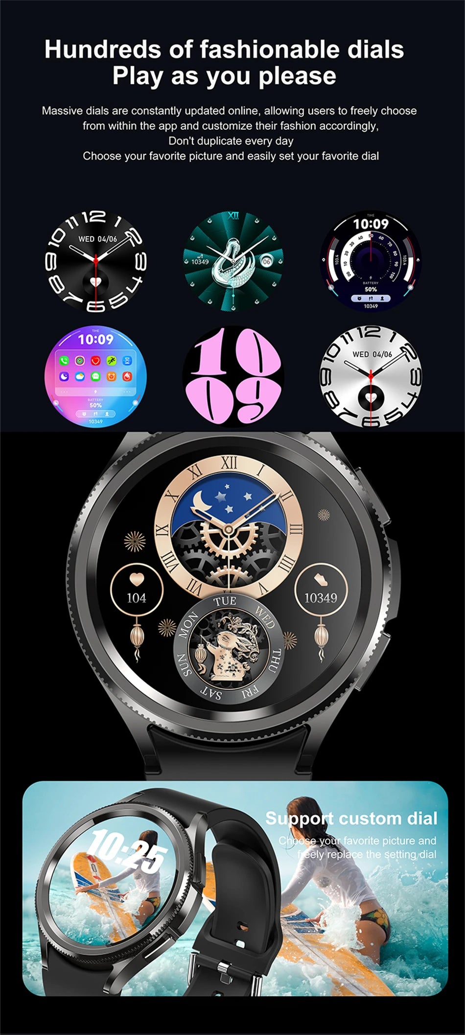 New Smartwatch Men GPS NFC Health Monitoring Heart Rate Blood Oxygen AI Voice Assistant Bluetooth Call Smart Watch 6 Classics