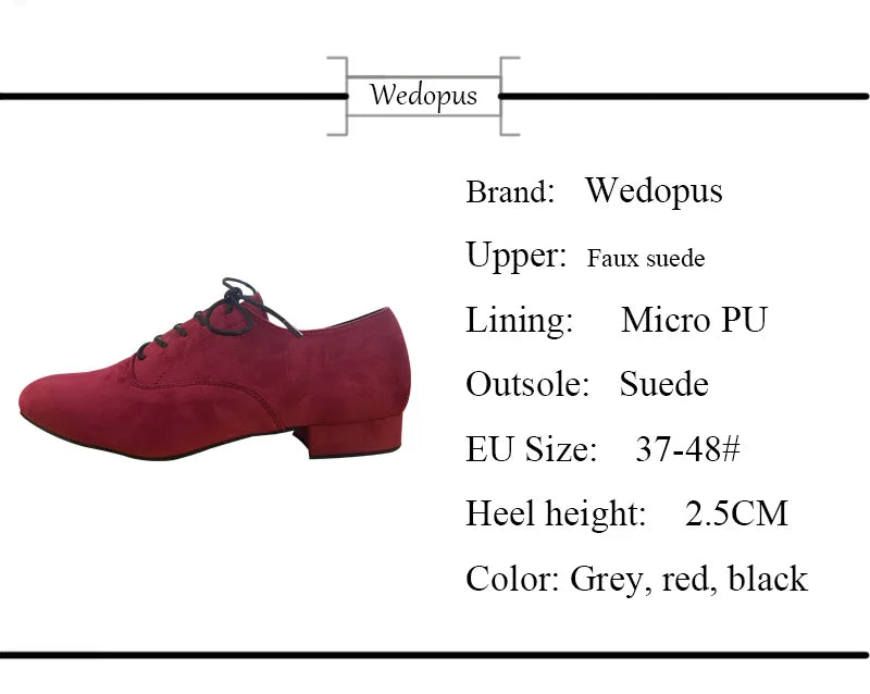 Wedopus 2.5CM Smooth Men's Dance Shoes Royal Blue Shoes for Ballroom Dancing Suede Bottom Dropshipping