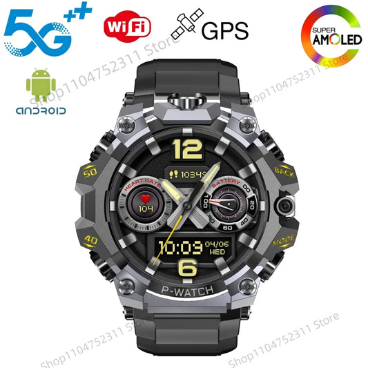 P-Watch 5g Full Netcom Smartwatch 1.508 inch Amoled HD Screen inset 4g/5g Sim Card GPS WIFI IP68 Waterproof Swimming Smart Watch
