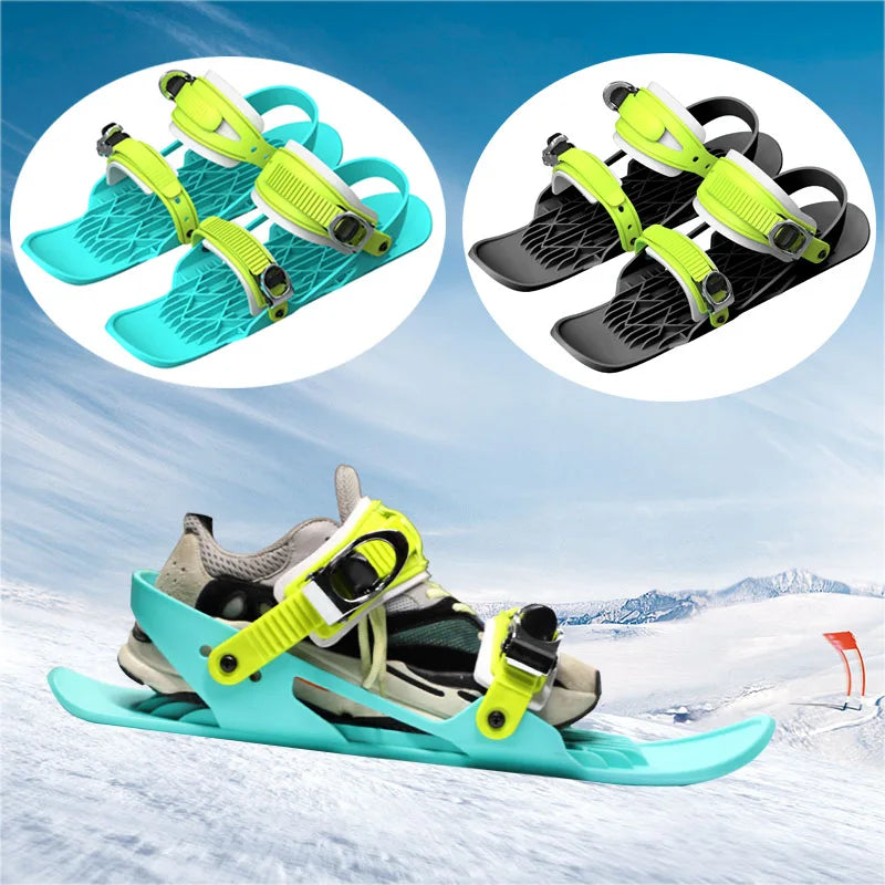 Adult mini entry-level ski skis suitable for beginners Ski boots that can be worn directly on the feet Snow walking shoes