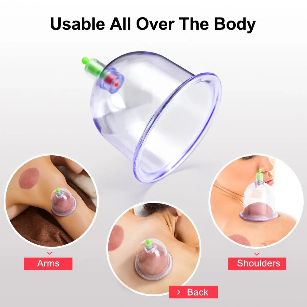 Tuhopeta Electric Vacuum Cupping Body Massager jar Suction Scraping Cup Fat Burner Therapy Anti Cellulite Slimming Body Cans