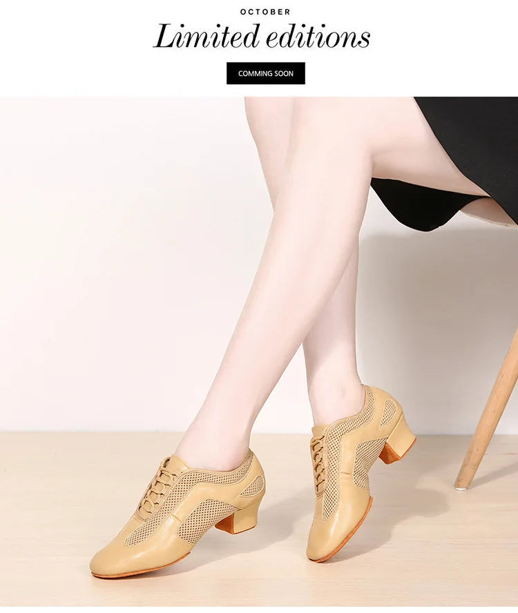 Latin Dance Shoes Adult Men Women Skin Tone Patent Leather Professional Soft Teacher Shoes Square Dance Shoes Ballroom Big Size