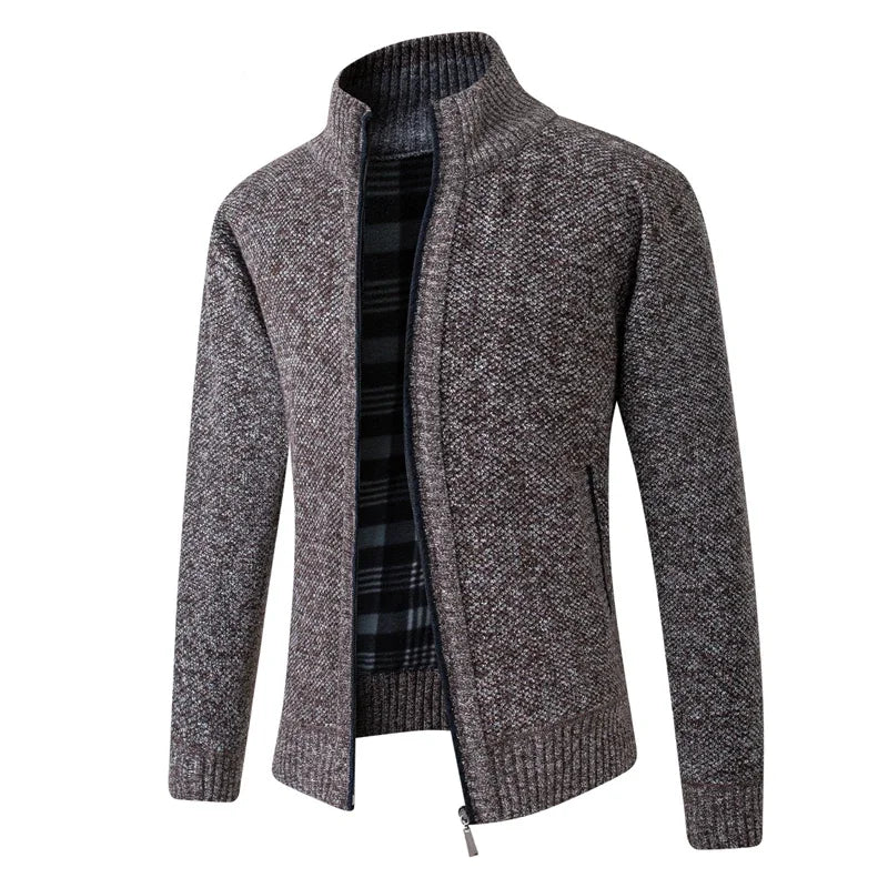 LEGIBLE 2025 Men's Sweaters Autumn Winter Wool Zipper Cardigan Sweaters Man Casual Knitwear Sweatercoat Male