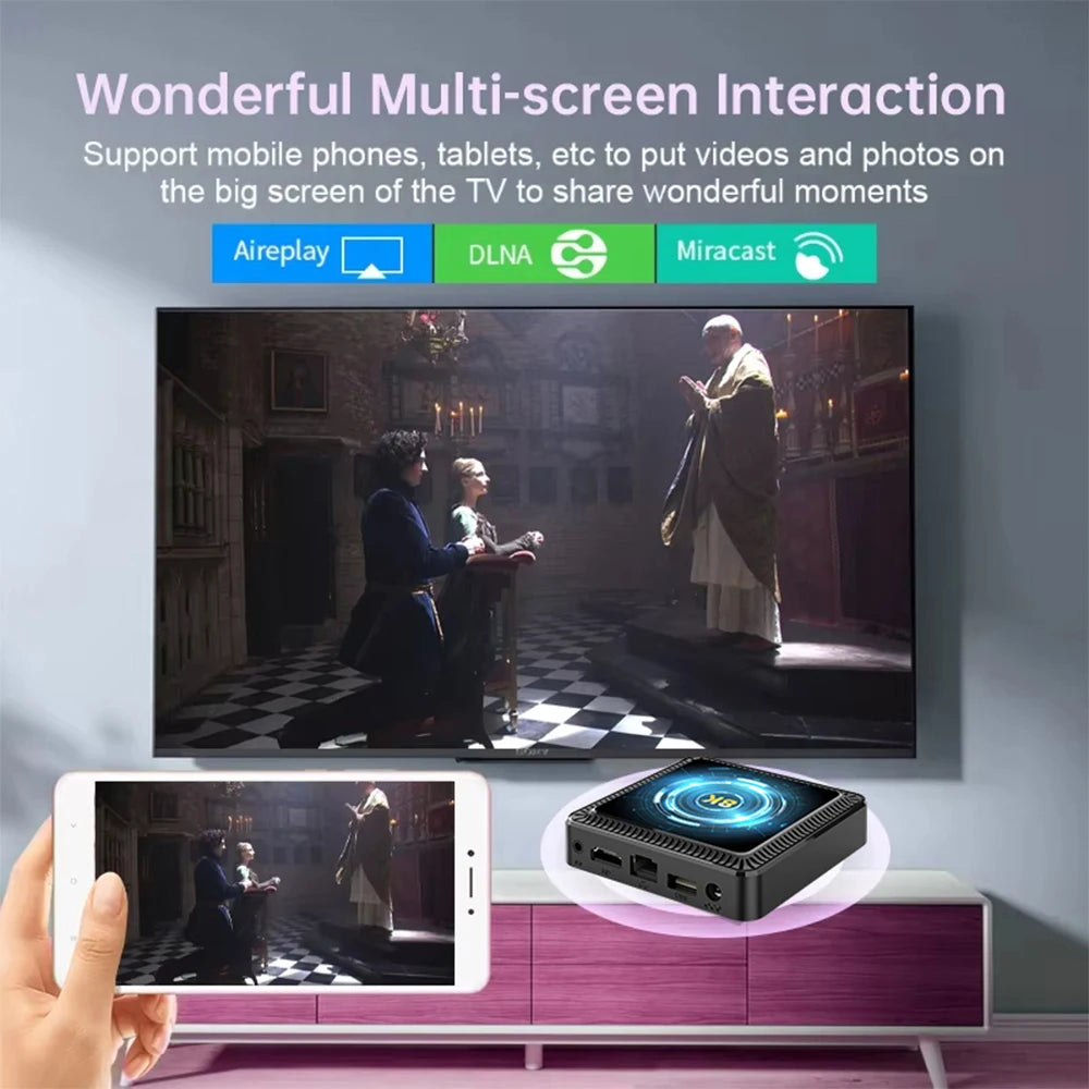 Q19 Smart TV Box Android 16 Allwinner H618 8GB 128GB 256GB Media Player Google Assistant BT6.0 Wifi 5G 8K Very Fast Set Top Box