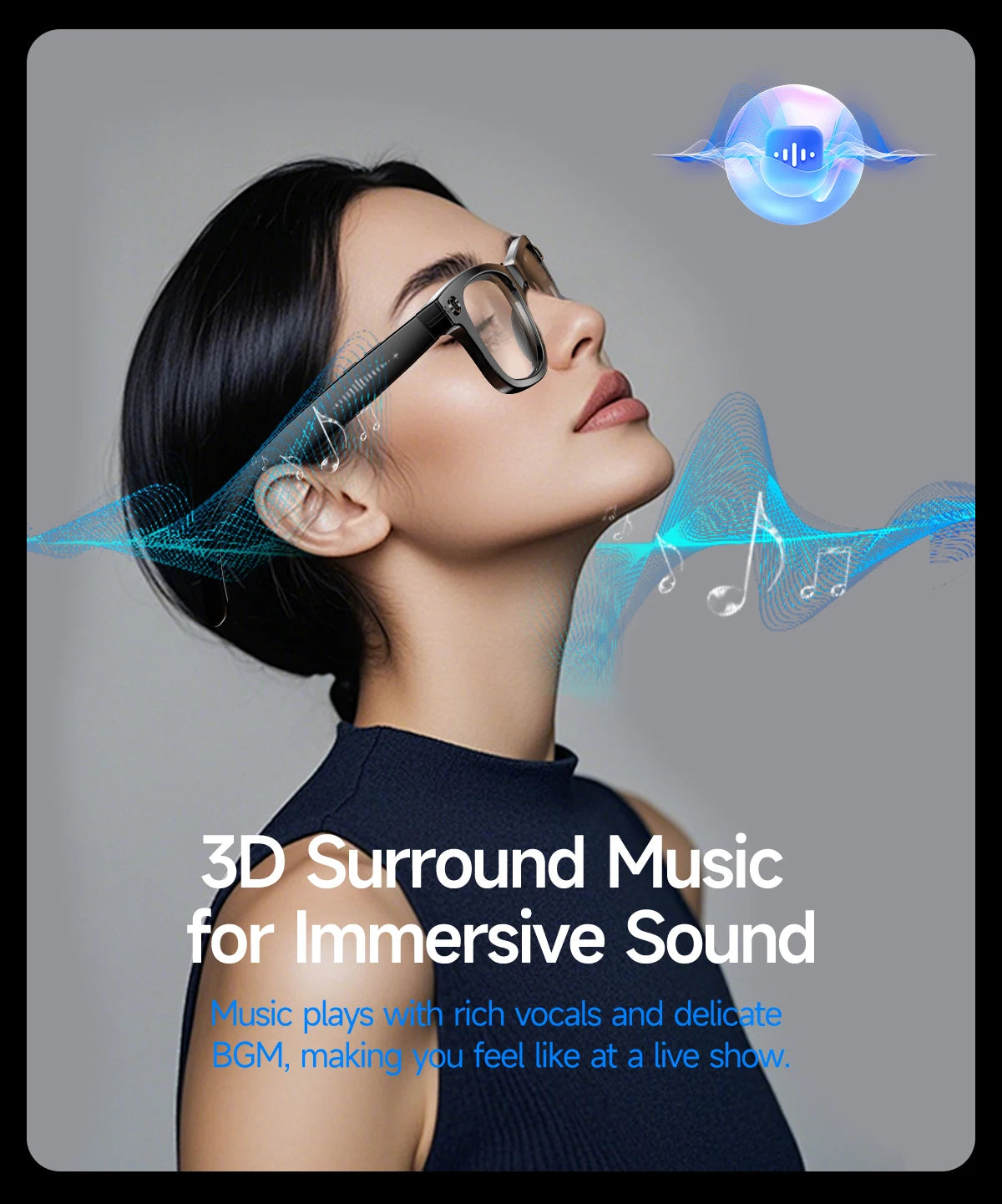 2025 New 800W Camera Glasses Bluetooth Smart Glasses with Camera Voice Call Music Smart Sunglasses Video Sound Record AI Glasses