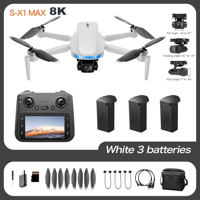 Original S-X1 Drone 4K Aerial Photography Wide Angle Dual Camera WIFI FPV Professional With Brushless RC Foldable Quadcopter Toy