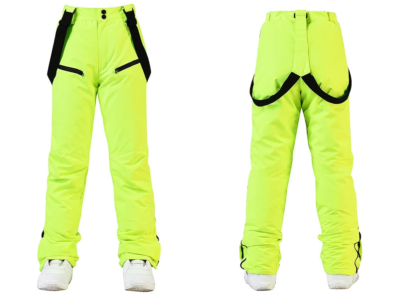 Winter Unisex Ski Pants Windproof Waterproof Snowboard Wear Outdoor Warm Snow Sports Pants Men Women Skiing Trousers