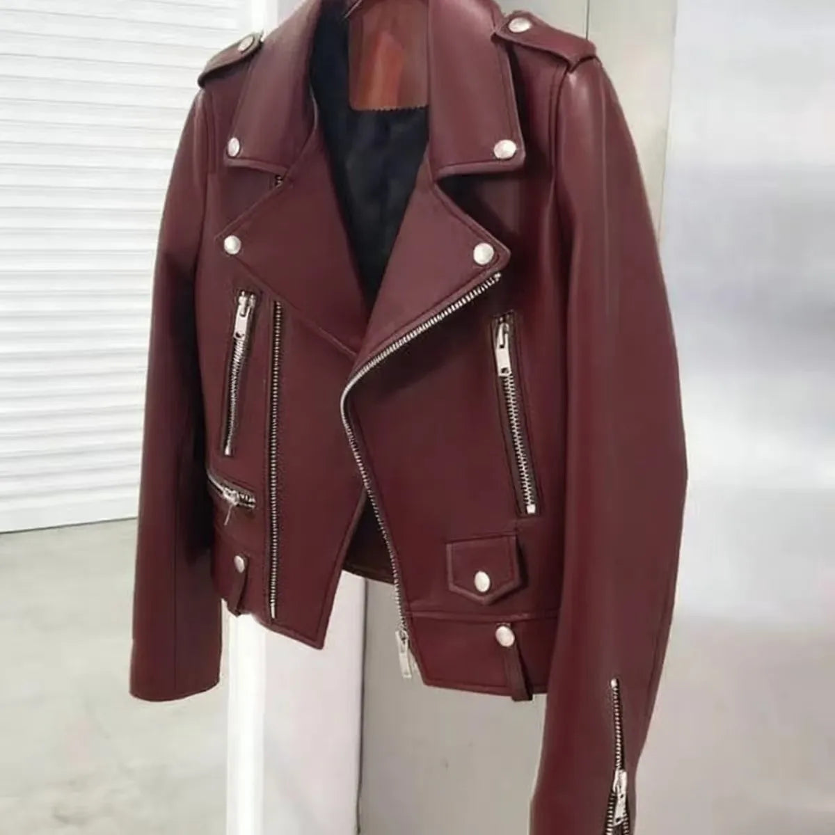 Men's PU Motorcycle Leather Jacket Thickened Autumn New Style Casual Versatile Slim Fit Large Size Men's Leather Jacket